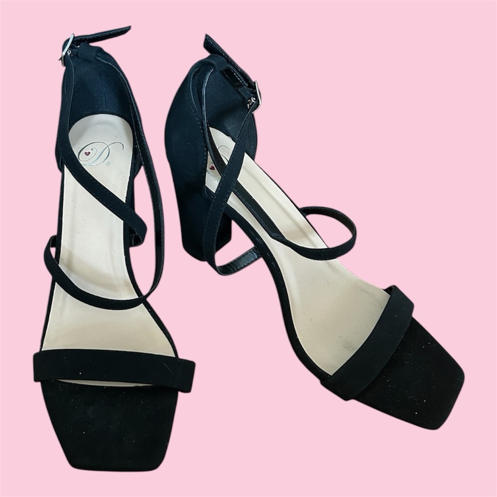Elegant Black Strappy Heels